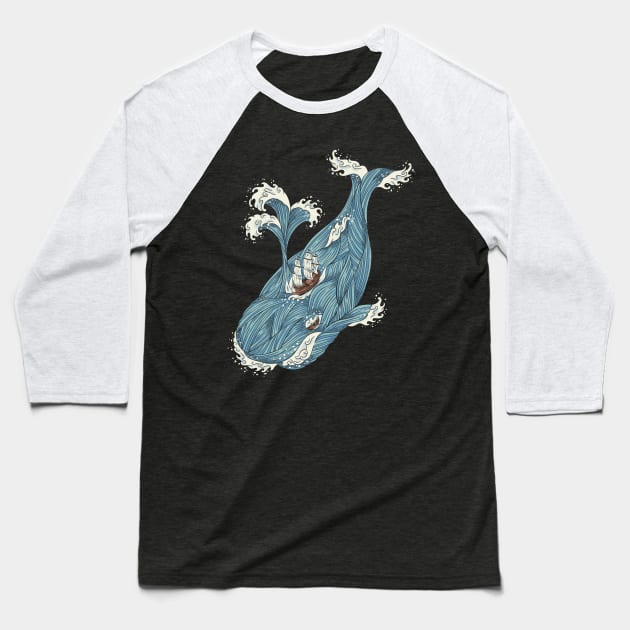 Whale Watchers Baseball T-Shirt by CPdesign